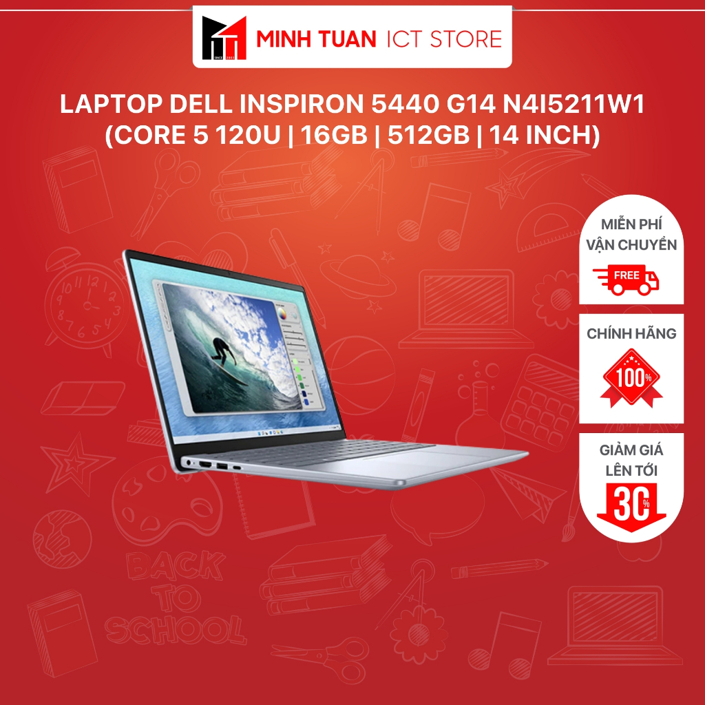 Laptop Dell Inspiron 5440 G14 N4I5211W1 (Core 5 120U | 16GB | 512GB | 14 inch)