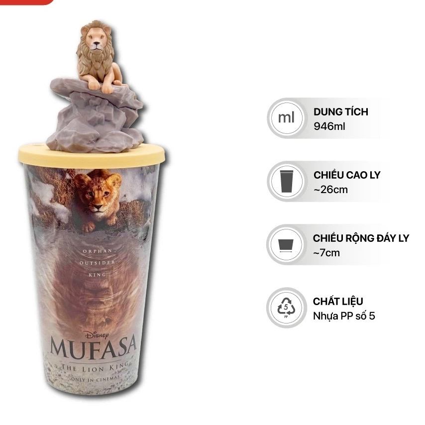 Ly nước Mufasa CGV dung tích 946ml