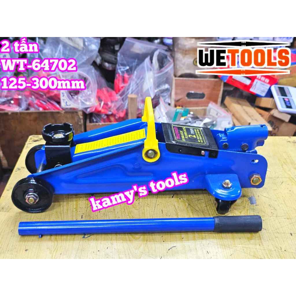 KÍCH ĐỘI CÁ SẤU 2 TẤN CAO 125-300MM WETOOLS WT-64702 (KÍCH CÁ SẤU, CON ĐỘI Ô TÔ)