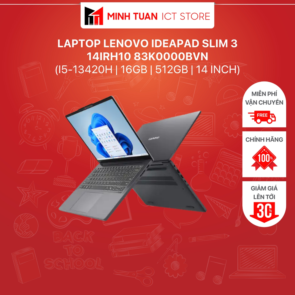 Laptop Lenovo IdeaPad Slim 3 14IRH10 83K0000BVN (i5-13420H | 16GB | 512GB | 14 inch)