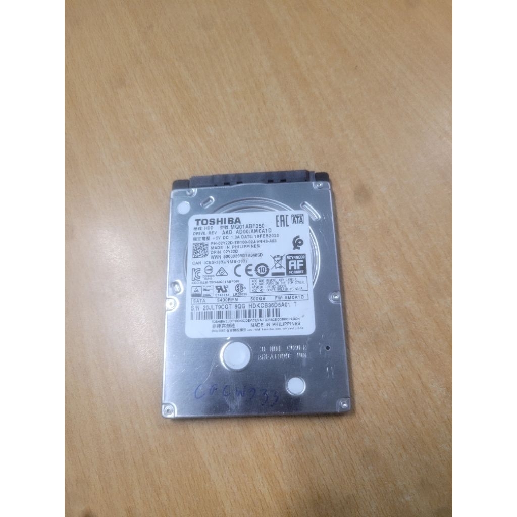 HDD LAPTOP TOSHIBA 500G THÁO MÁY