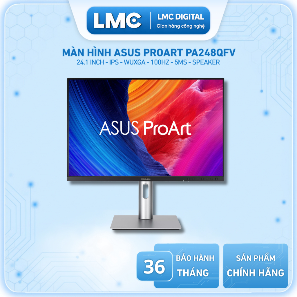 Màn Hình ASUS ProArt PA248QFV (24.1 inch - IPS - WUXGA - 100Hz - 5ms - Loa)