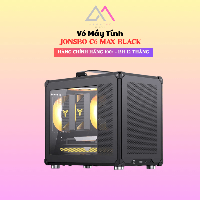 Vỏ Case JONSBO C6 MAX BLACK (Đen|M-ATX, ITX)-Hàng chính hãng-BH 12TH
