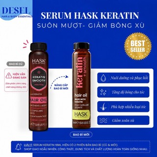 [DESEL] DẦU DƯỠNG Tóc Hask Hair Oil 18ml – Bóng Mượt, Hạn Chẻ Ngọn – Phù Hợp Tóc Khô Xơ - BAO BÌ MỚI