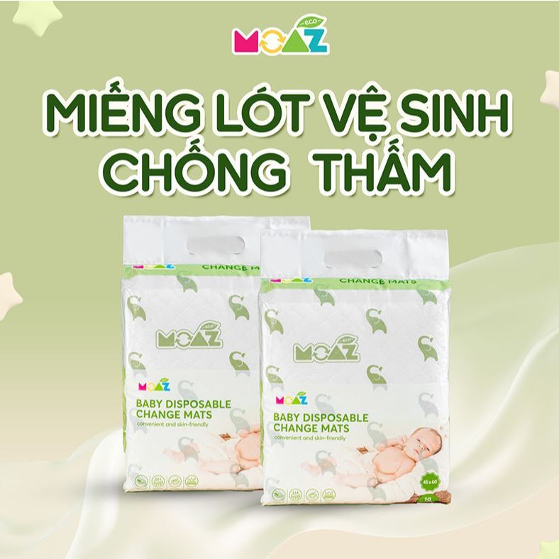 Miếng lót vệ sinh chống thấm cho be Moaz Eco (10c)