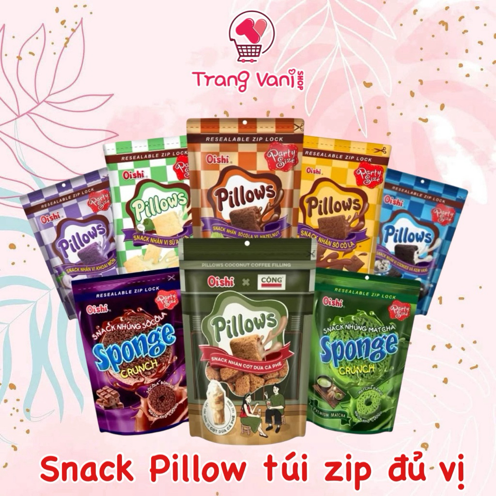 Bánh Pillow Oishi Đủ Vị size Party 80gram