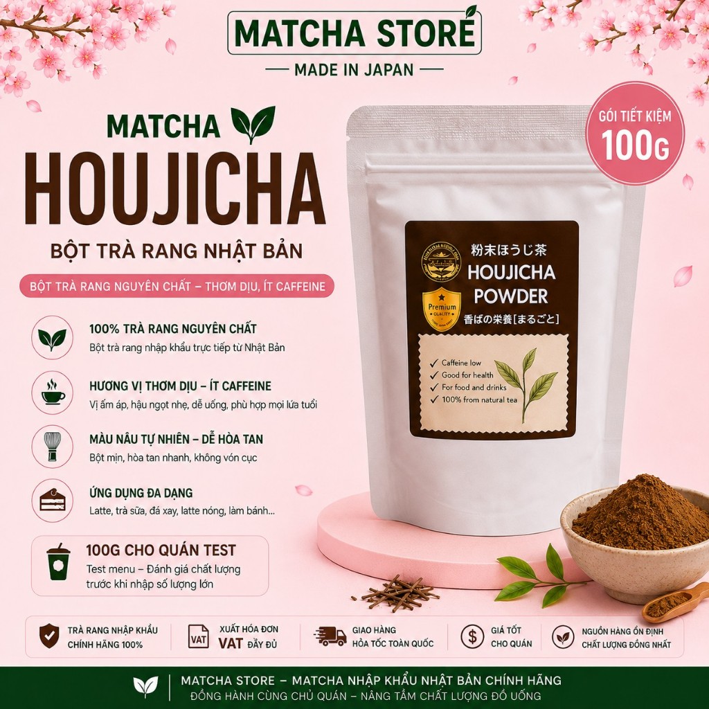 Bột houjicha Nhật Bản, Bột houjicha Nhật Bản made in Japan