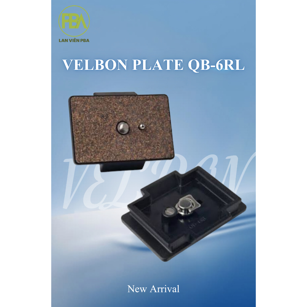 Miếng đế tháo lắp nhanh gắn tripod Velbon Plate Plate QB-6RL | Hàng Chính Hãng Lan Viên