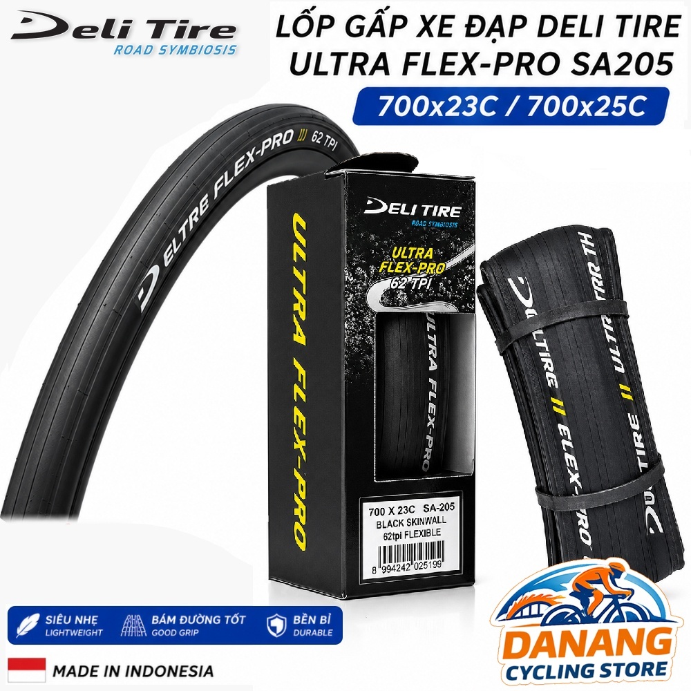 Lốp Gấp Xe Đạp DELI TIRE Ultra Flex-Pro SA205  700x23C / 700x25C - Vỏ Road / Touring Xe Đạp