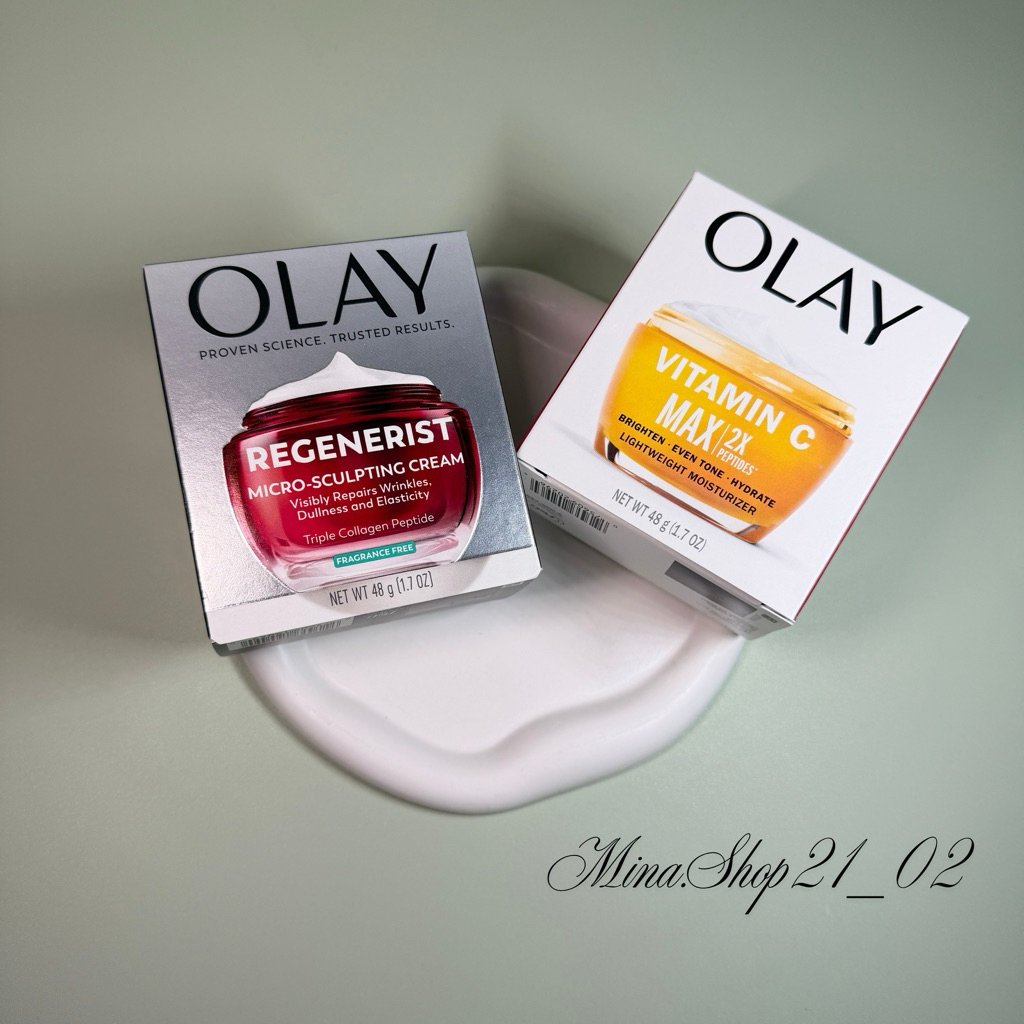[Bản Mỹ] Kem Dưỡng Olay Regenerist Đỏ / Olay Vitamin C Cam Dưỡng Ẩm Làm Sáng Da Chống Lão Hóa 48g