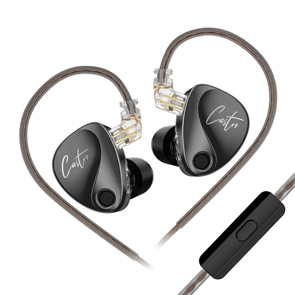 Tai nghe nhét tai In Ear IEM KZ Castor | HiFi Gaming & Music 2 DD Balance, âm trầm sâu, khử ồn, điều