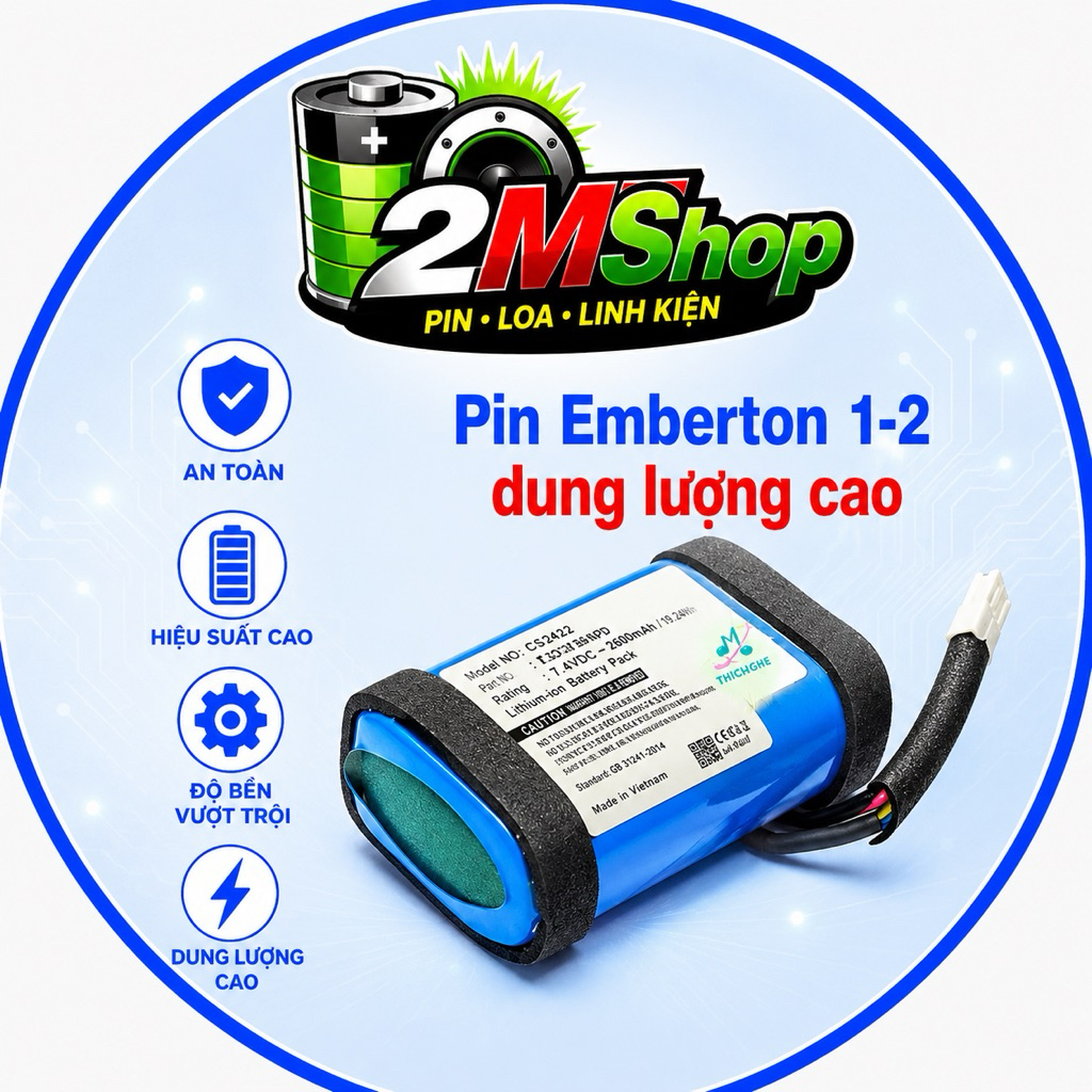 Battery Marshall Emberton. dùng thay thế cho loa bluetooth Pin Marshall Emberton 1-2-3