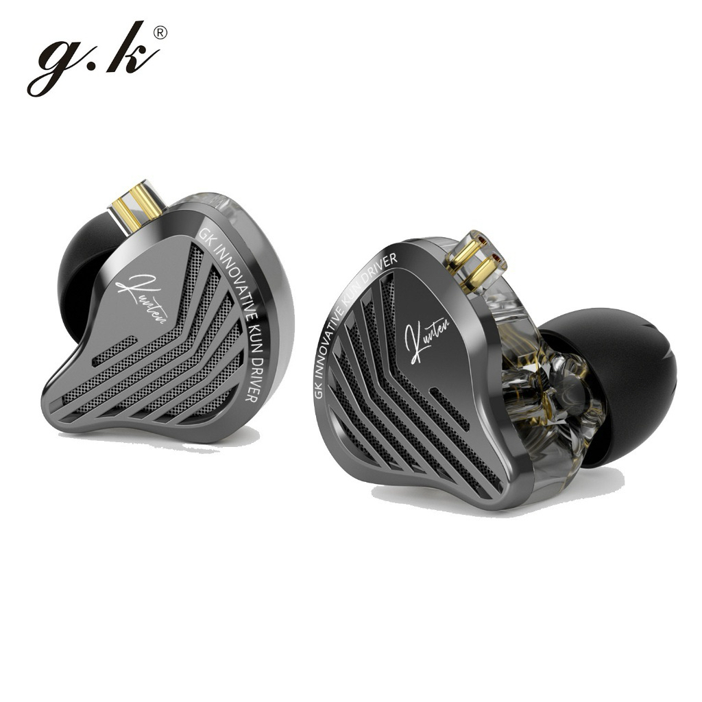 Tai nghe nhét tai In Ear IEM GK KUNTEN HiFi tần số siêu rộng, cáp 2PIN thay thế, chuyên nghiệp cho â