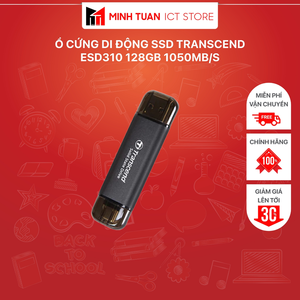 Ổ Cứng Di Động SSD Transcend ESD310 128GB 1050MB/s