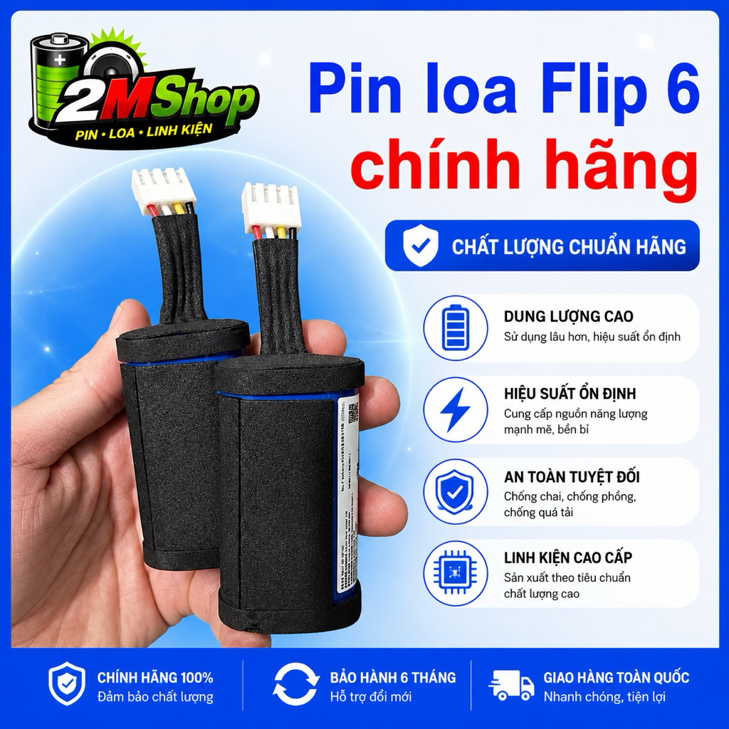 Battery jbl Flip 5. dùng thay thế cho loa bluetooth Pin jbl Flip 5