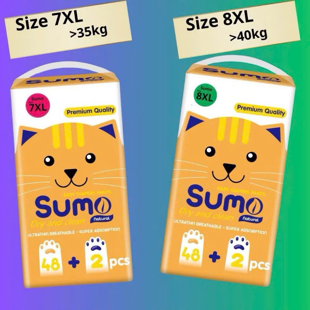 Bỉm Quần size lớn Sumo 6XL-7XL-8XL >40kg