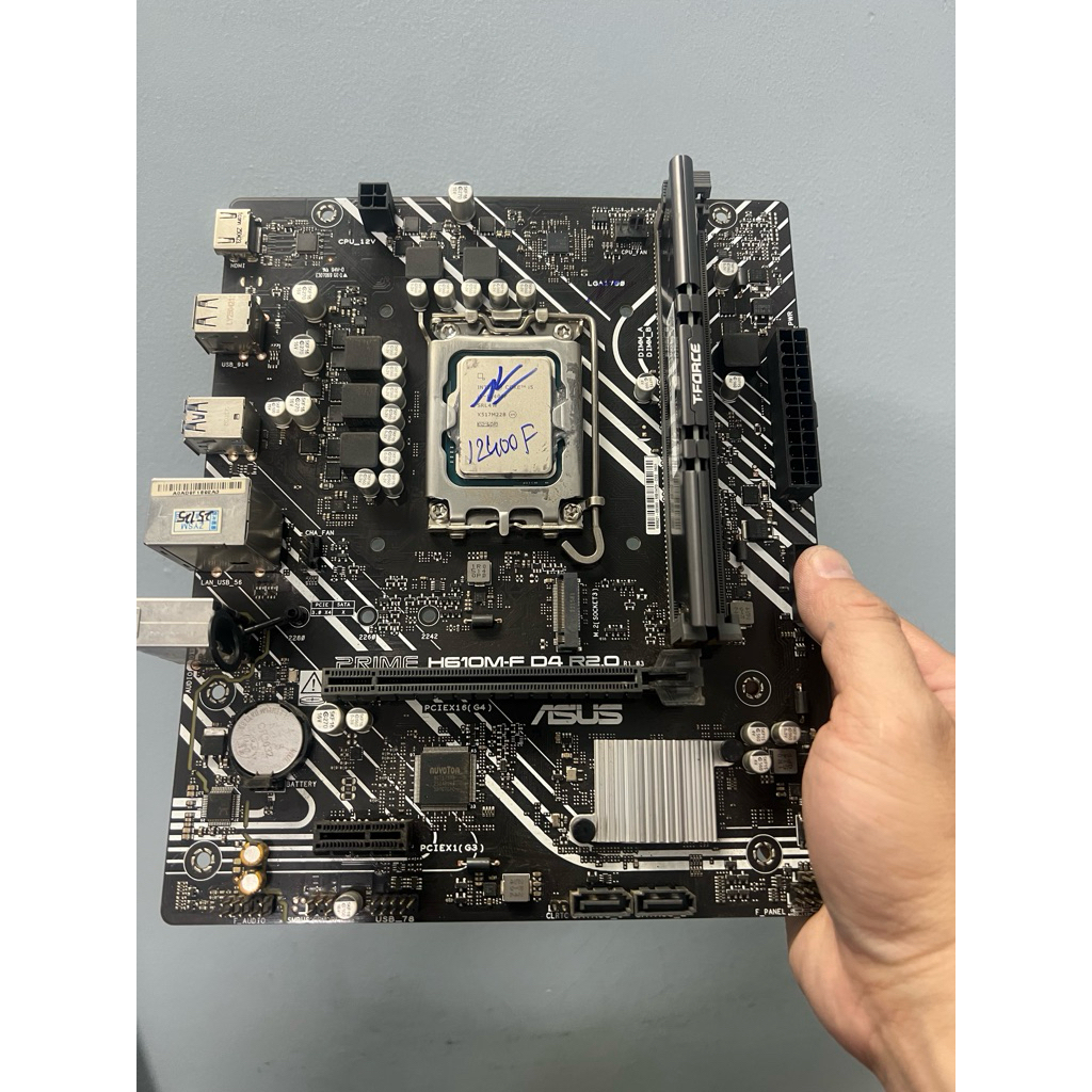 Combo Main H610m asus + i5 12400F + ram 16G