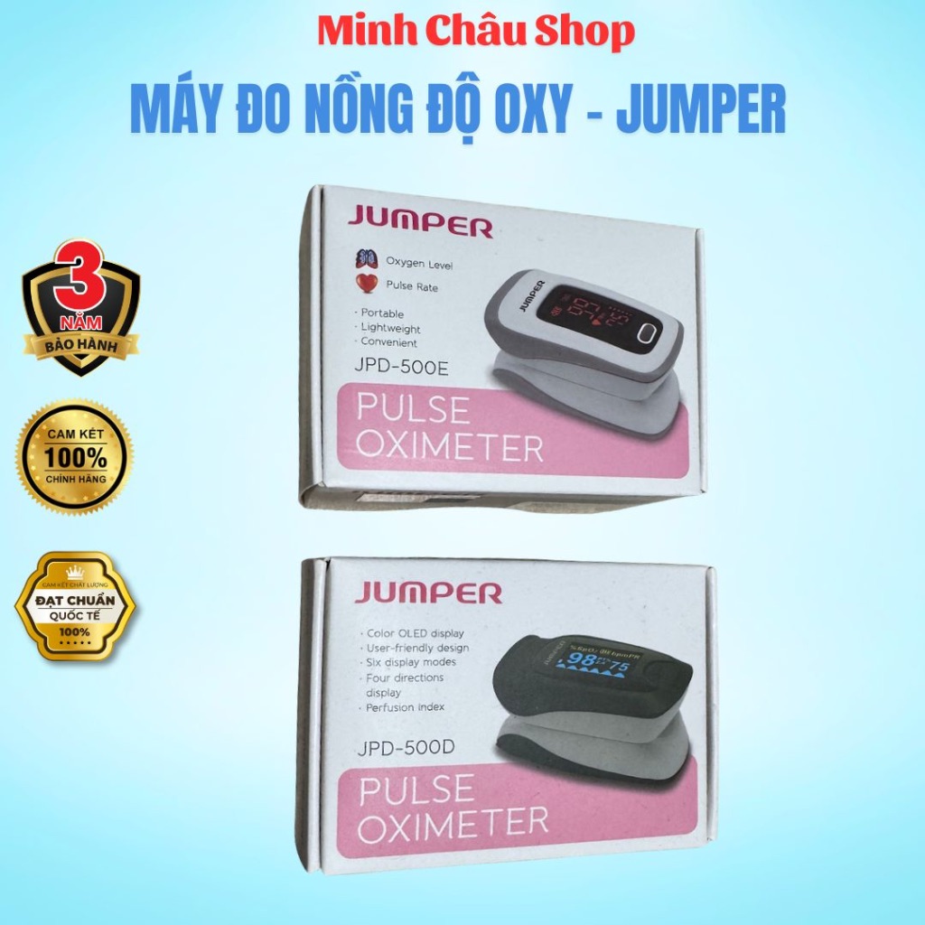 Máy Đo Nồng Độ Oxy SpO2 Kẹp Ngón Tay Jumper Chính Hãng - Máy Đo Oxy Máu, Đo Nhịp Tim OLED Chính Xác