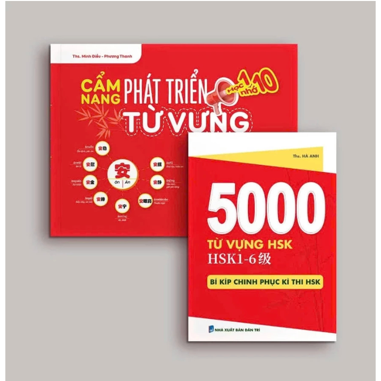 Sách-Combo: Cẩm nang phát triển từ vựng học 1 nhớ 10+5000 từ vựng HSK/HSK1-6 Bí kíp chinh phục kì th