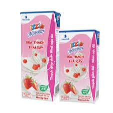 Thùng Sữa Thạch IZZI Hương Dâu Thạch Giòn Dai (48 hộp x 110ml/180ml)