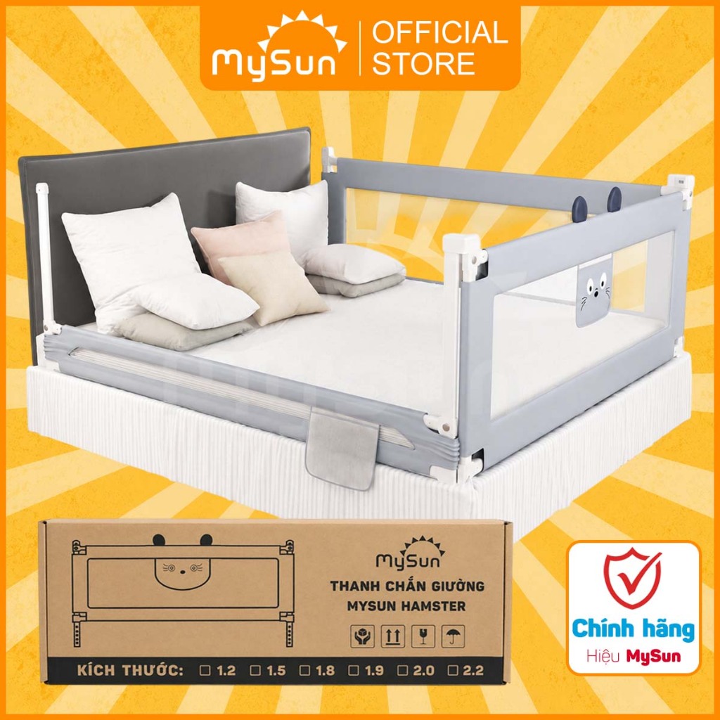 Thanh tấm chắn giường dạng trượt cho bé an toàn MySun Hamster kích thước 1m2 1m5 1m8 1m9 2m 2m2