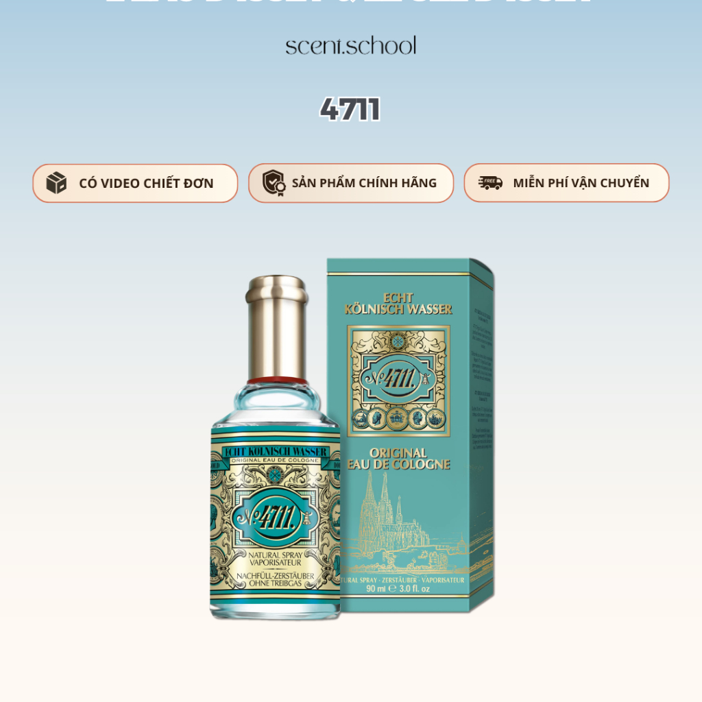 10/20/30ml | 4711 Original Eau De Cologne | Nước Hoa Unisex | Scent.school Perfume