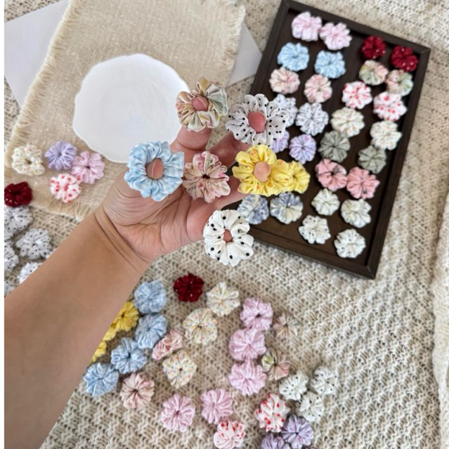 Set 10 Dây Buộc Tóc Scrunchie Mini Cho Bé Gái