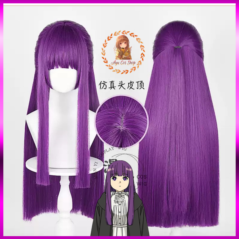 (SẴN) Wig Fern tóc giả cosplay nữ màu tím Frieren pháp sư tiễn táng