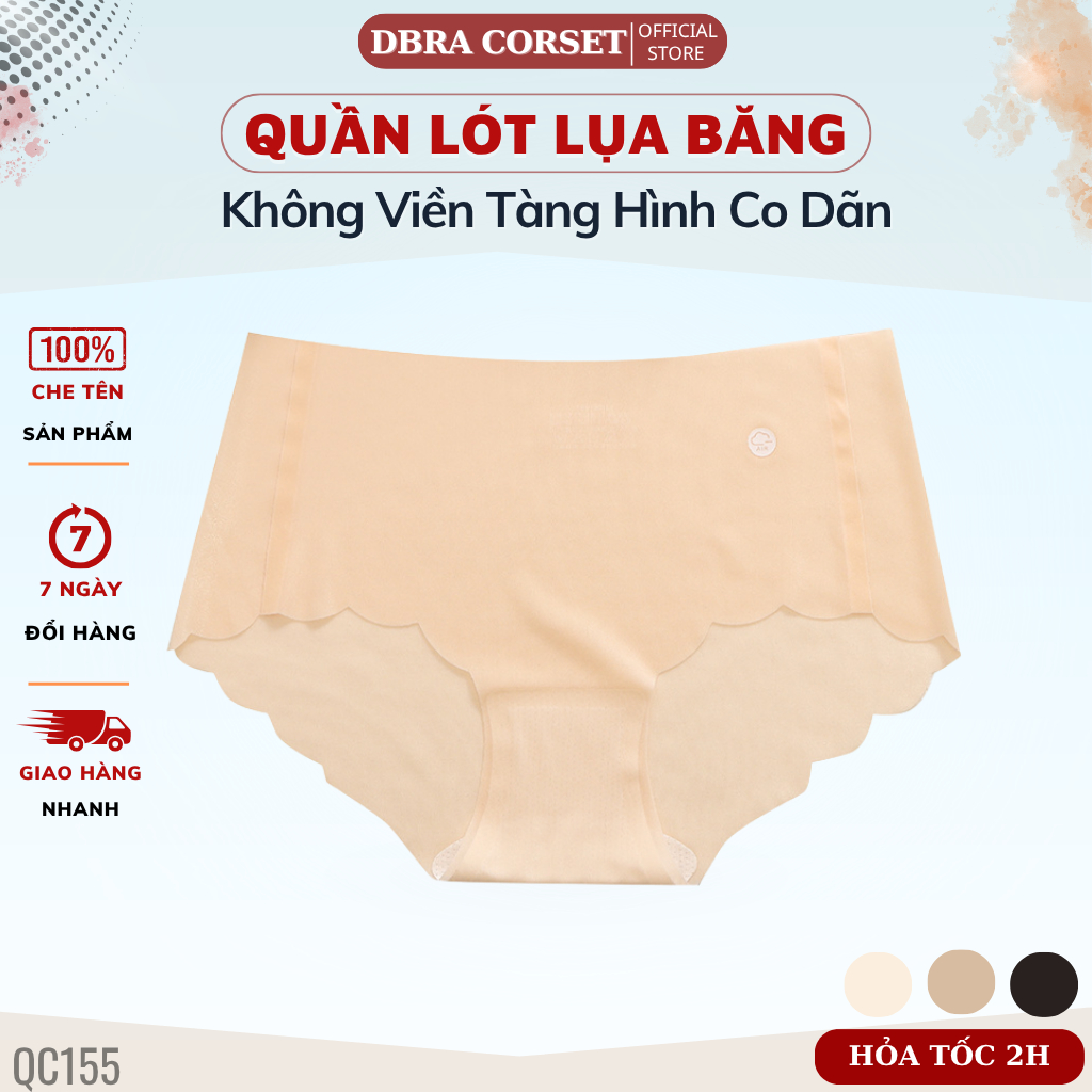 Combo 5 Quần Lót Nữ Cạp Vừa Không Viền Mỏng Nhẹ Chất Su Băng Thoáng Mát Dbra Corset QC.155