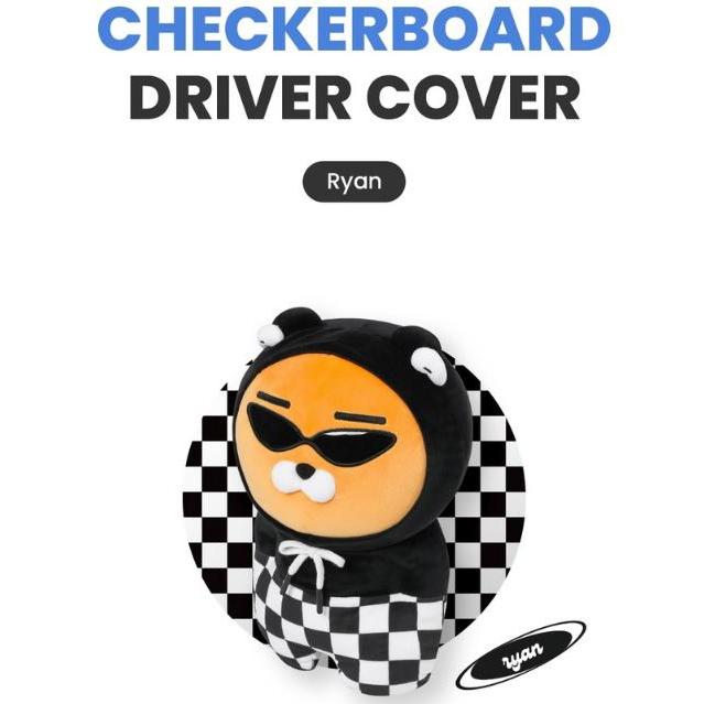 Sản phẩm : Gấu Ryan bọc đầu gậy Driver - Checker Board Driver Cover : Kakao Friends Golf