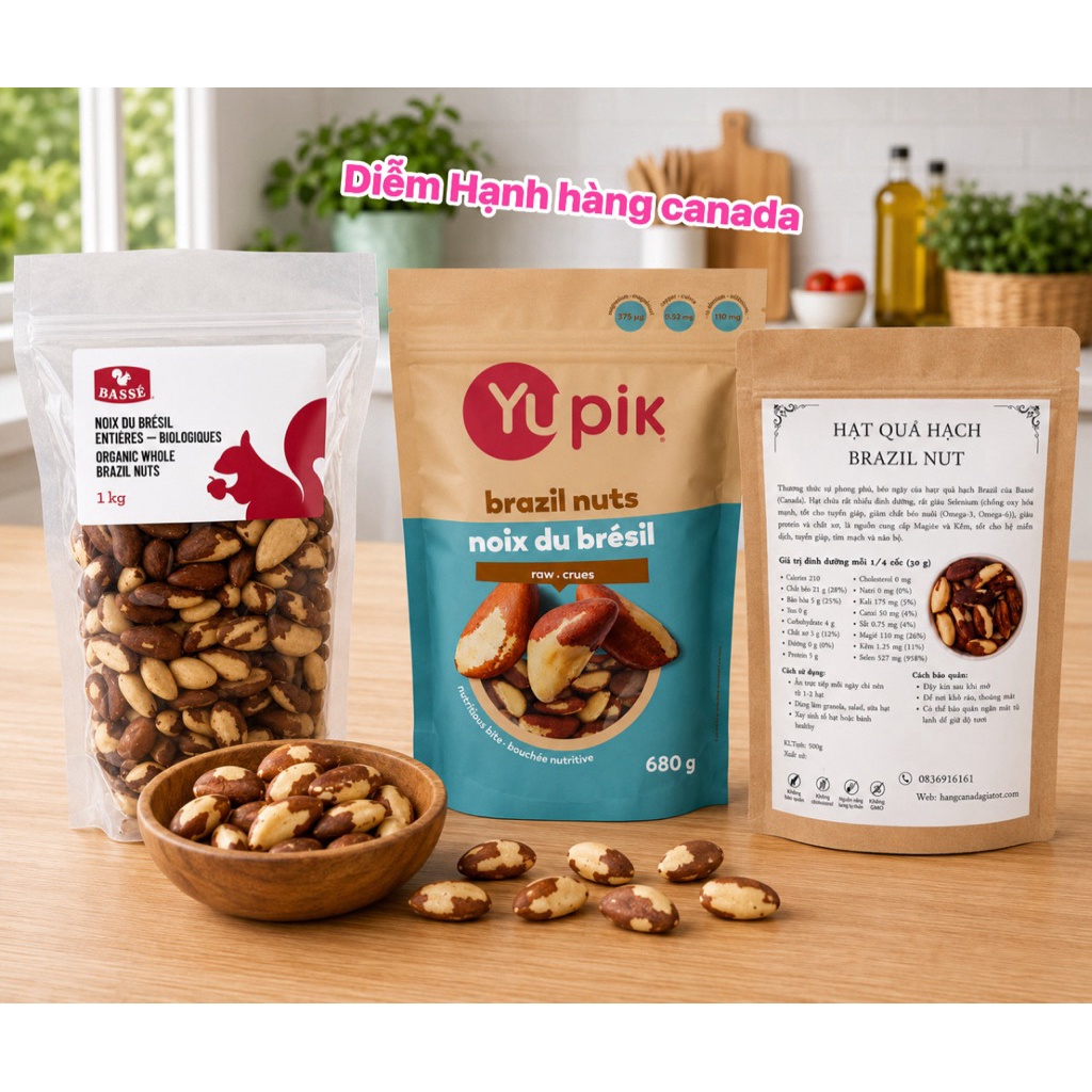 🇨🇦BRAZIL NUTS ORGANIC - hạt quả hạch hữu cơ-Canada - gói 340 gram, 680 gram date 03/27 và gói 1kg da