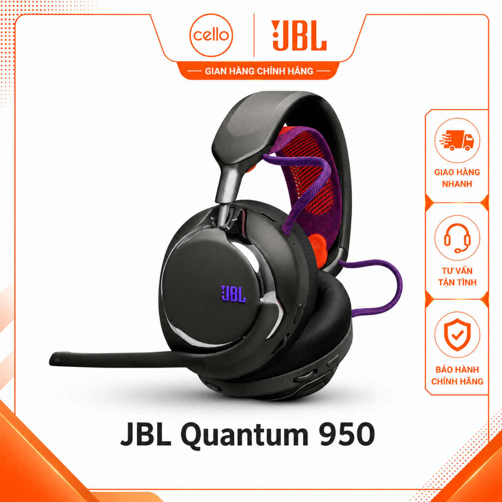 [Quantum 950 New 2026] Tai Nghe Gaming JBL Quantum 950 - Chính Hãng PGI, Bảo Hành 12 Tháng, Hàng Mới