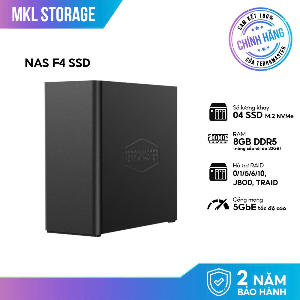 Thiết bị lưu trữ mạng NAS TerraMaster F4 SSD 4-BAY - MKL Storage