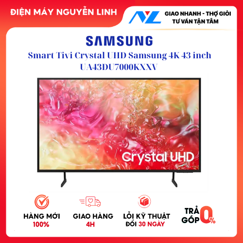 Smart Tivi Crystal UHD Samsung 4K 43 inch UA43DU7000KXXV