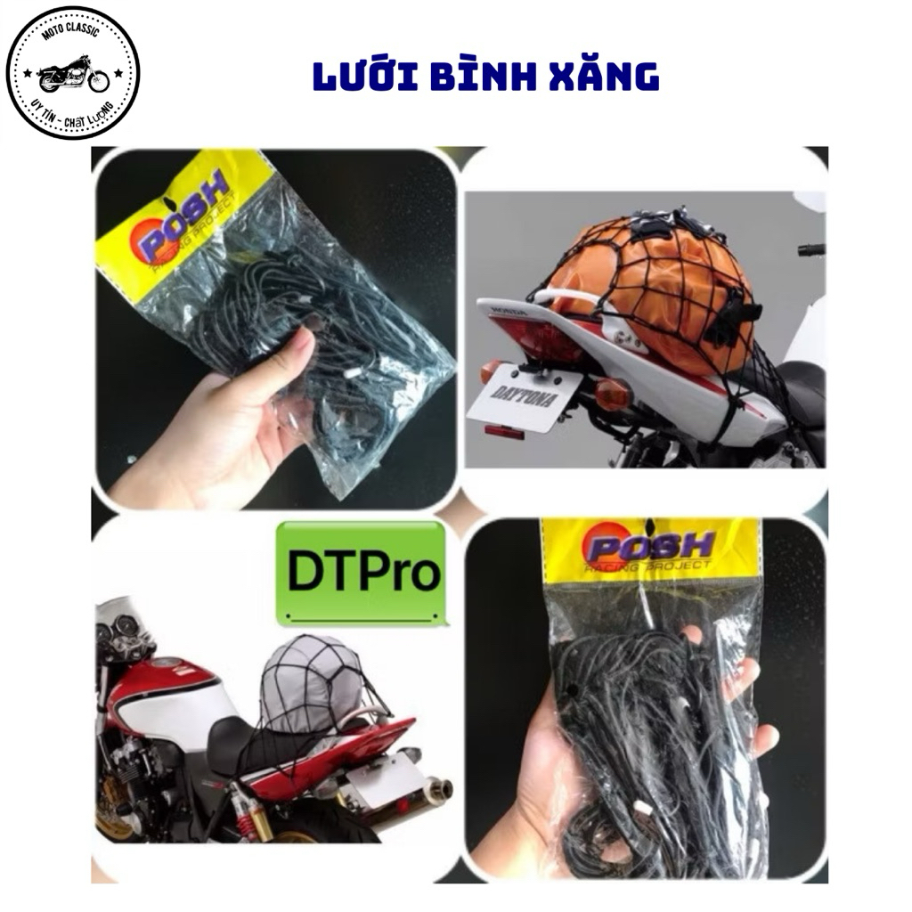 Lưới Ràng Đồ Xe Máy Cao Cấp Lưới Chằng Bình Xăng 🏍️ Co Giãn Đàn Hồi Siêu Bền Đa Năng