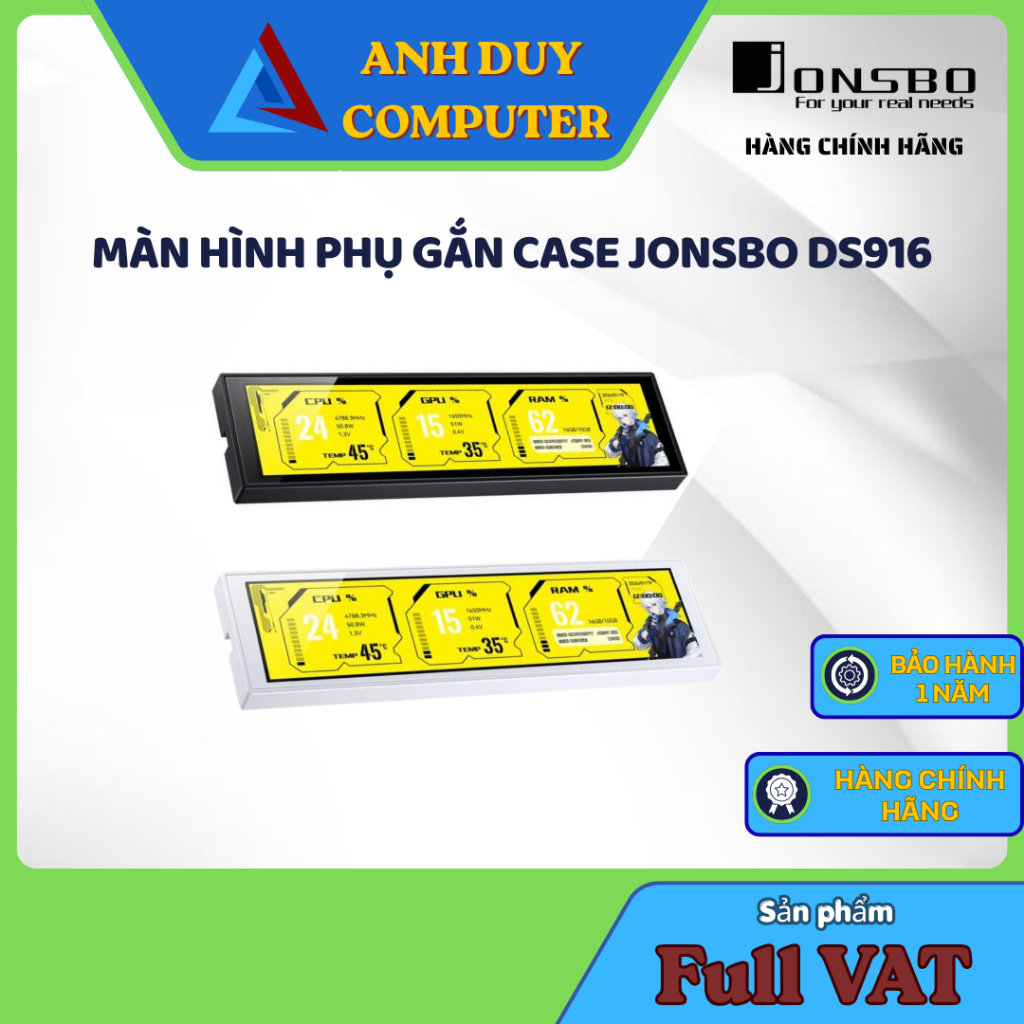 Màn hình phụ case DS916 Black / White Chính Hãng Full Vat