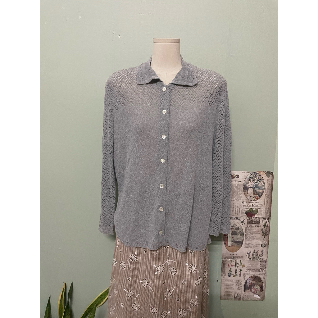 Áo cardigan mongtogi nhật màu xám size L đến xl a86