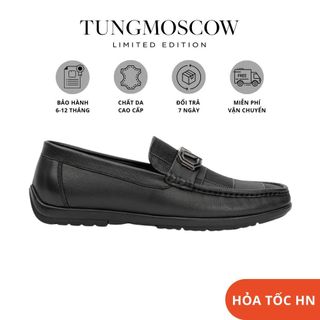 Giày tây lười, giày lười nam da bản cổ điển Tùng Moscow chất liệu da bò cao cấp GIDMOS-CN1512