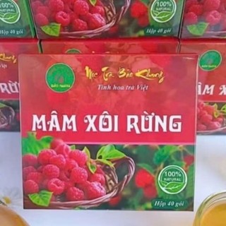 Hộp 40gói Trà mâm xôi rừng Bảo Khang , cây mâm xôi , giúp hết Nám ,Tàn nhang , giúp kinh đều hơn , giảm đau bụng kinh