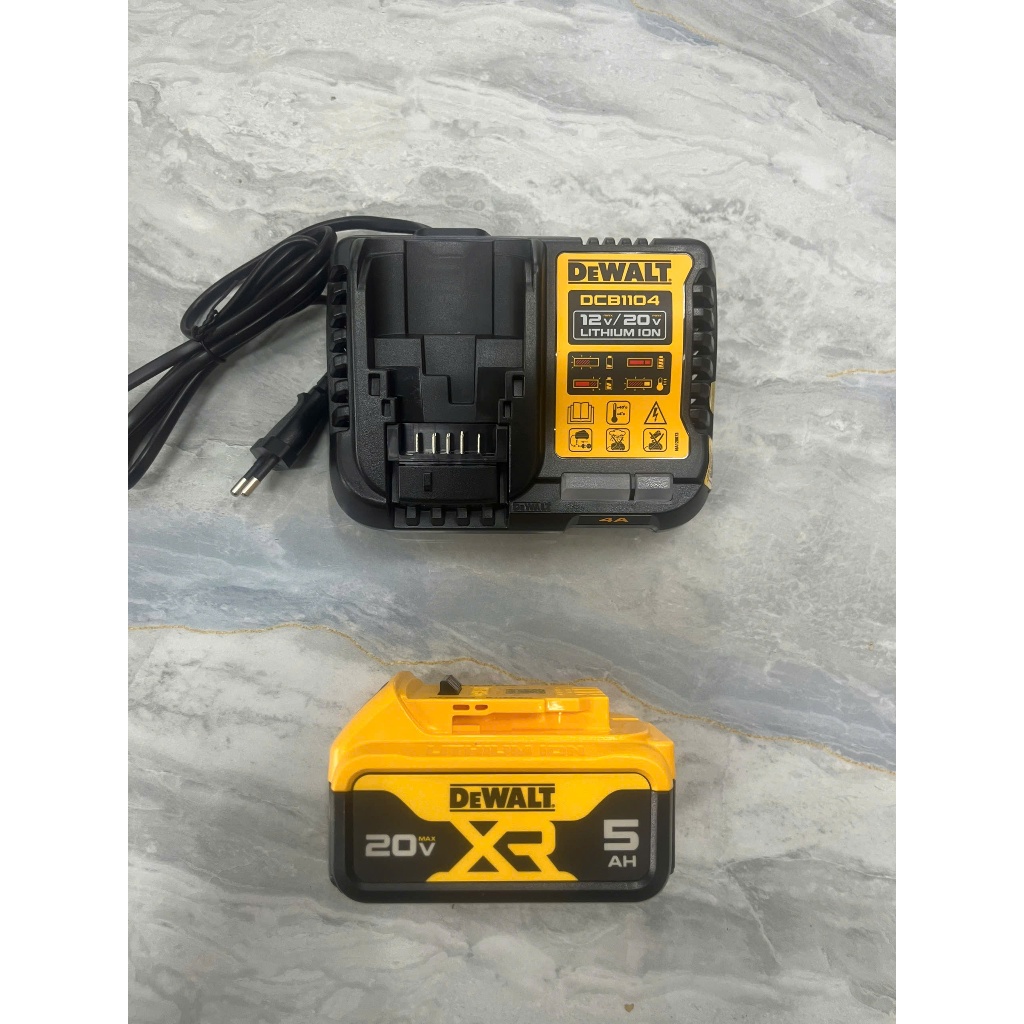 Bộ sạc kèm pin 20v Dewalt DCB1104 chính hãng