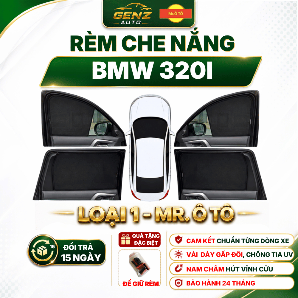 Rèm Che Nắng Xe BMW 320i E90, 320i F30 2012-2018 Loại 1 Mr.OTO. Bảo Hành 24 tháng. Cam Kết Chuẩn Khí