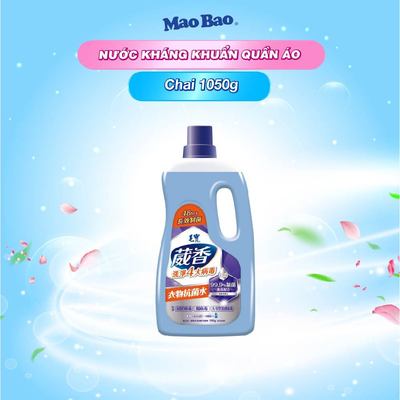 Nước Kháng Khuẩn Quần Áo Mao Bao 1050g – Khử Mùi Hôi, Ẩm Mốc, Lưu Hương Thơm Lâu