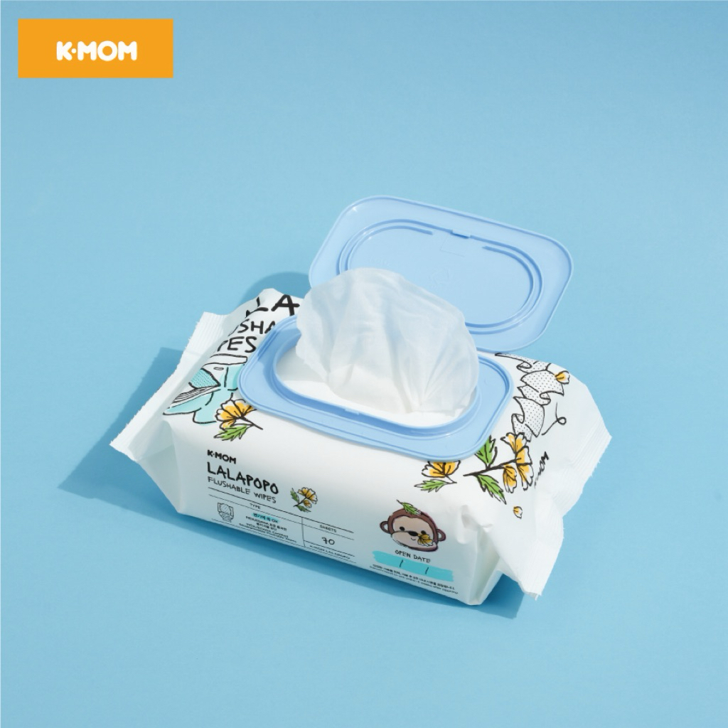 Khăn Ướt Tự Huỷ K-MOM LALAPOPO 70 Tờ