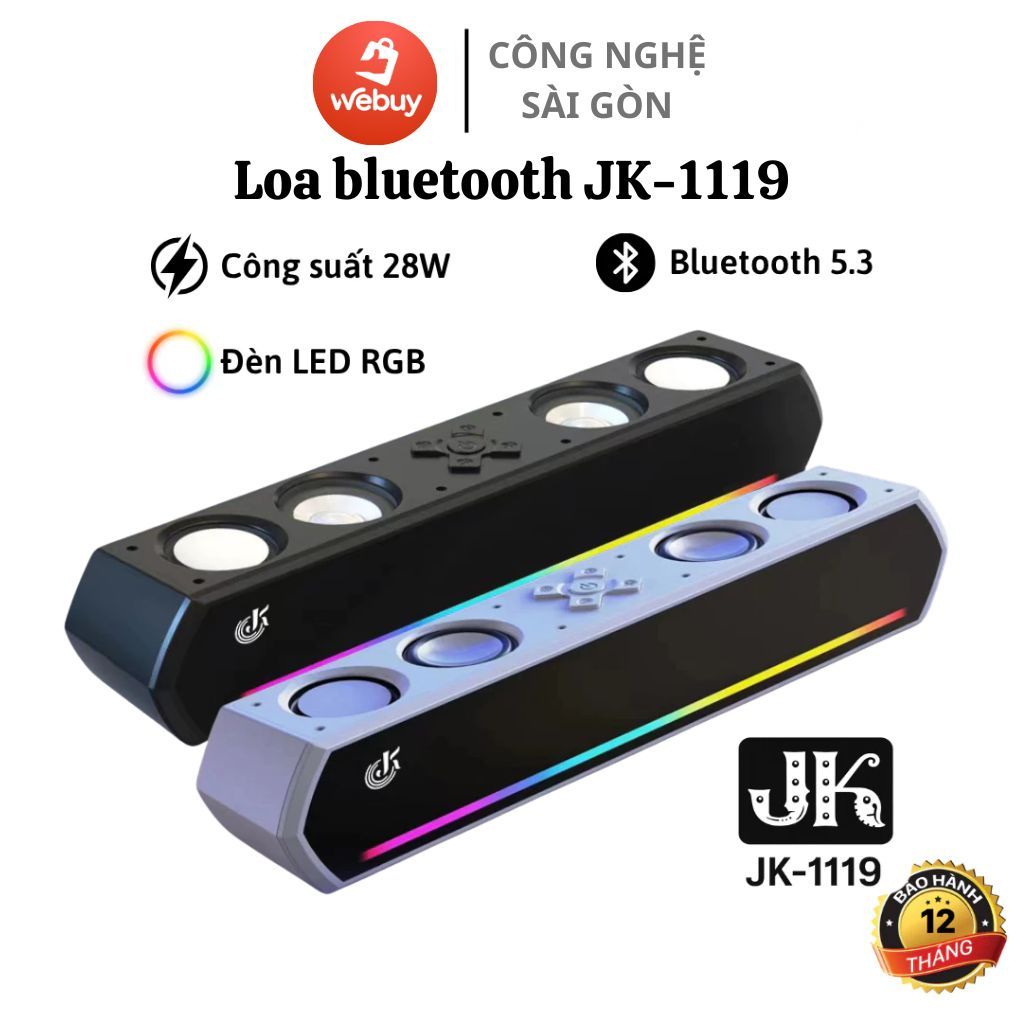 Loa Máy Tính Gaming JK-1119 – Soundbar Bluetooth Led RGB - Loa Vi Tính Âm Thanh Hay Bass Cực Mạnh