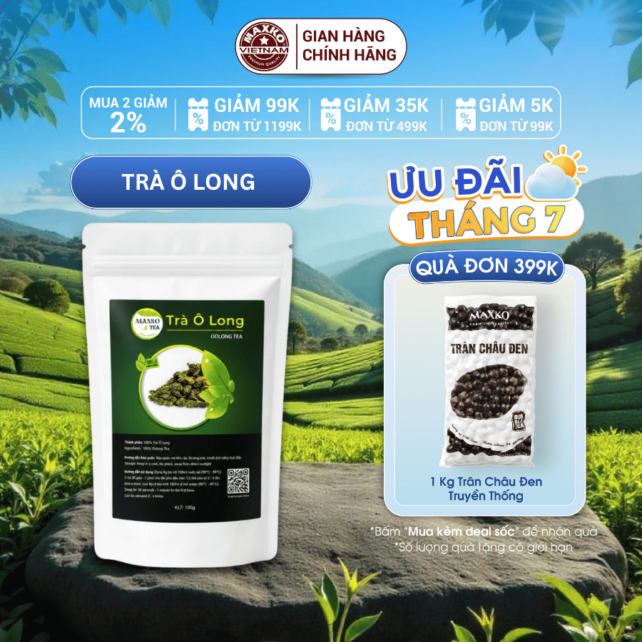 Trà Ô Long đặc biệt, thơm ngon túi 1kg thương hiệu Maxko