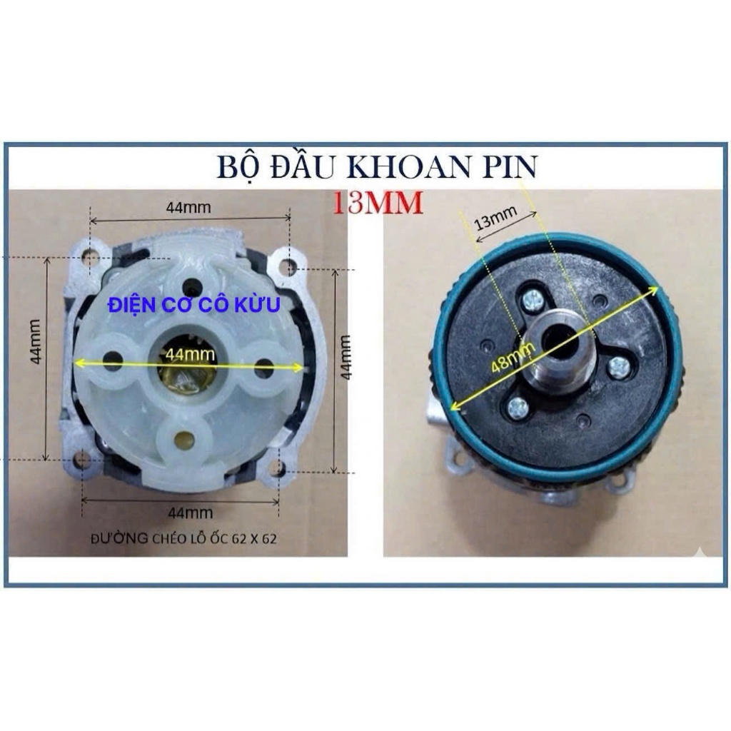 BỘ ĐẦU KHOAN PIN 13 LY CHẠY MÔ TƠ TỪ, hukan F88 88