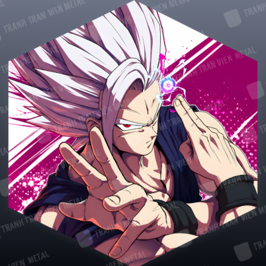🔥 Tranh Lục Giác Kim Loại Tràn Viền – Gohan Beast 🔥