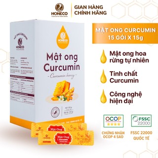 Nghệ Mật Ong Curcumin HONECO (Hộp 15 gói tiện lợi) - Cải thiện hệ tiêu hóa, cho một dạ dày khỏe mạnh