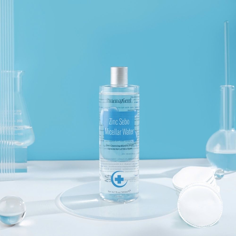 Ảnh 7 của Nước tẩy trang Pharmaform Zinc Sebo Micellar Water dành cho da dầu, da mụn.