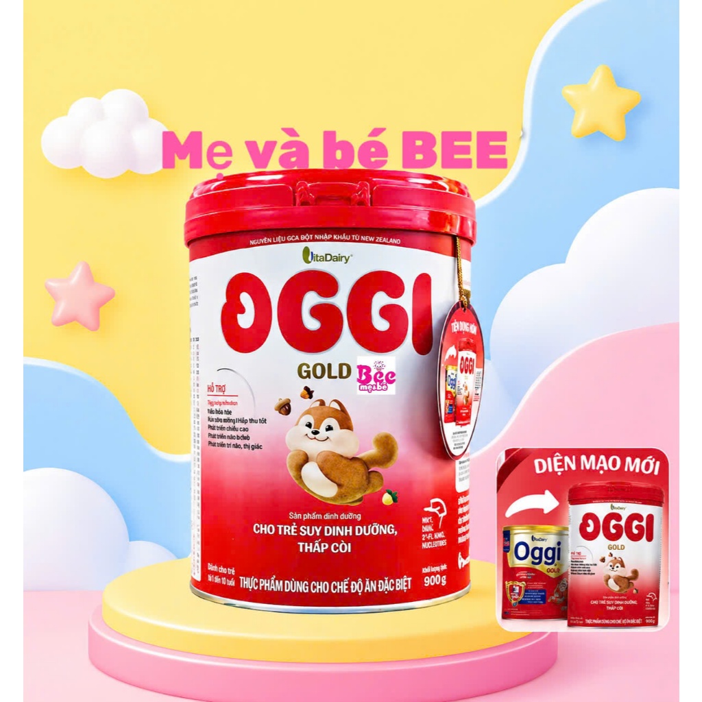 MevabeBEE - Sữa Bột Công Thức OGGI đỏ 900g mẫu mới